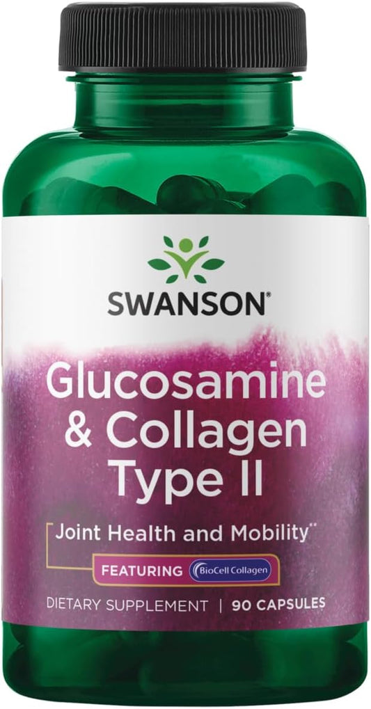 Swanson Glucosamine & Collagen Type II with BioCell Collagen - 90 Capsules