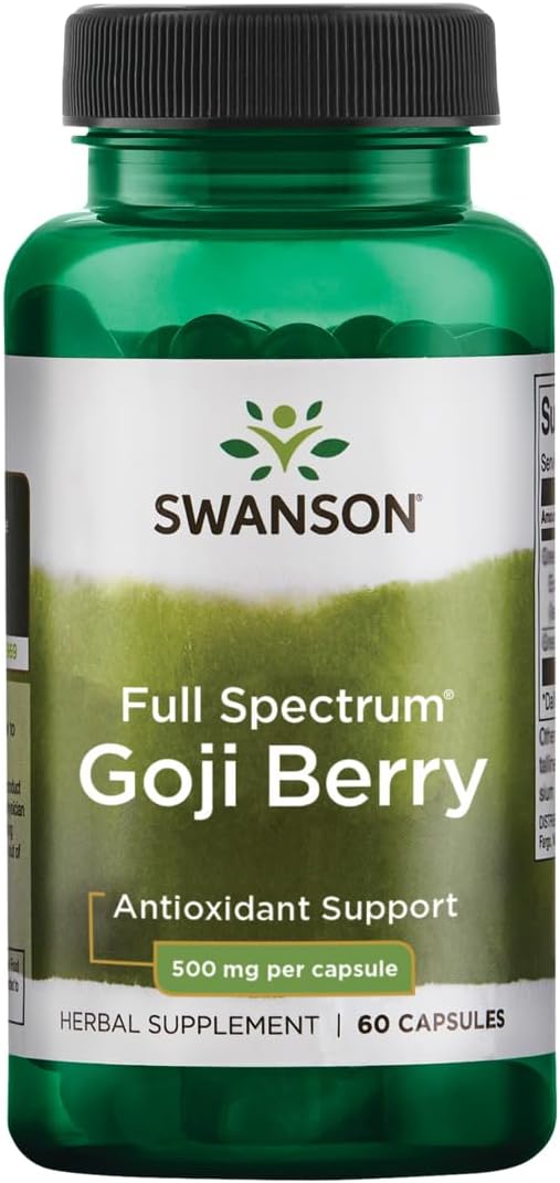 Swanson Goji Berry "Wolfberry" Kidney & Eye Support Capsules - 500mg, 60 Count