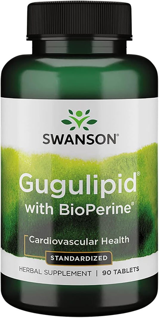 Swanson Gugulipid with Bioperine - Standardized Extract - 90 Tablets
