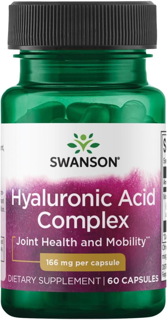 Swanson Hyal-Joint Hyaluronic Acid Complex 166mg 60 Capsules - Super Potency Formula