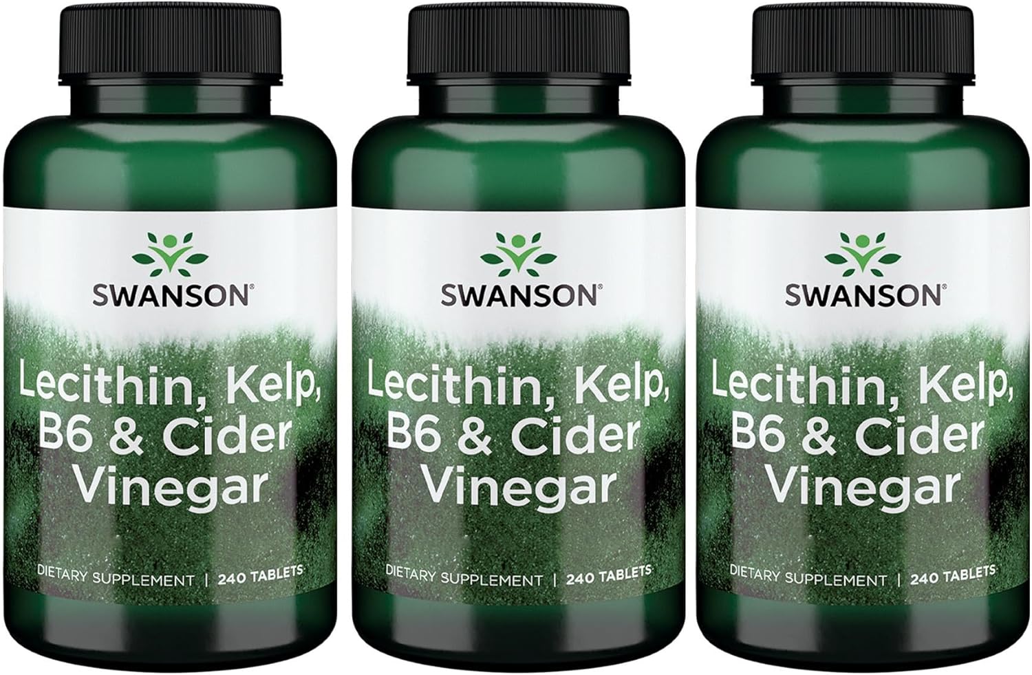 Swanson Lecithin Kelp B-6 & Cider Vinegar Tablets - 720 Tabs (3 Pack)