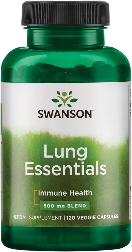 Swanson Lung Essentials Supplement - 120 Vegetable Capsules