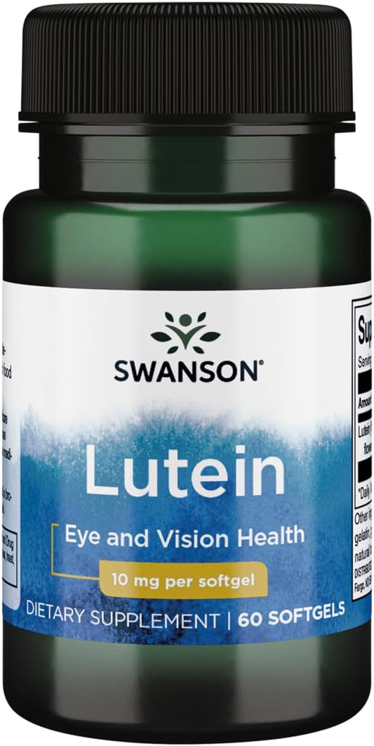 Swanson Lutein 10mg Softgels - 60 Count - Eye Health Supplement