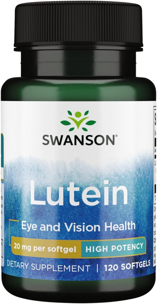 Swanson Lutein 20mg Softgels - 120 Count - Eye Health Supplement