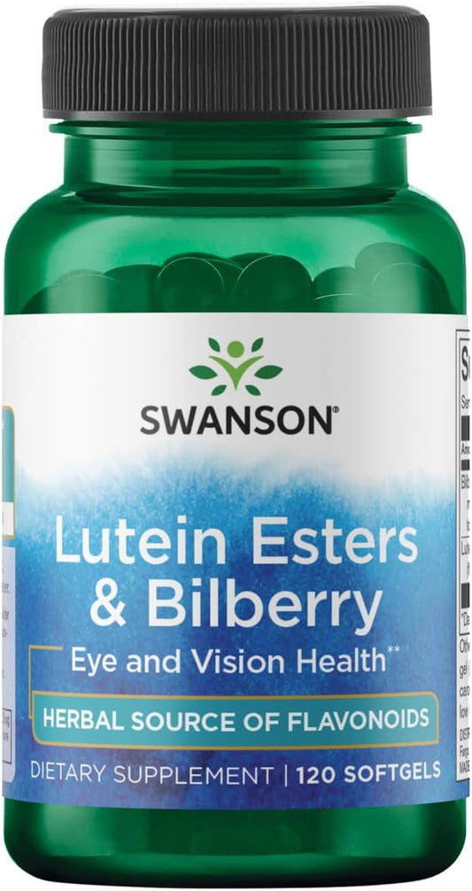 Swanson Lutein & Bilberry Supplement 120 Softgels - 6/20mg Support for Eye Health