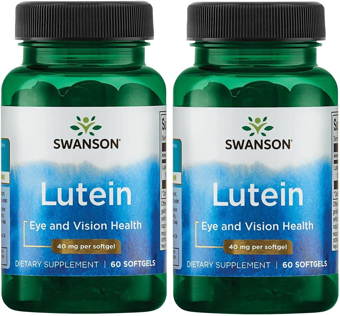 Swanson Lutein Eye Health Supplement 40mg Softgels - 120 Count - Vision & Retina Support - Macula Formula