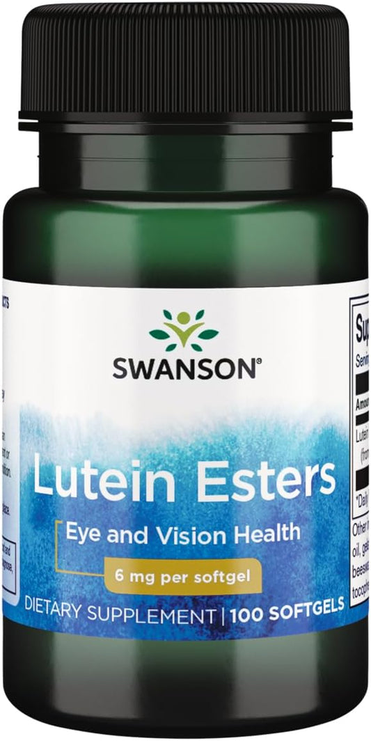 Swanson Lutein Supplement - 6mg, 100 Softgels for Eye Health