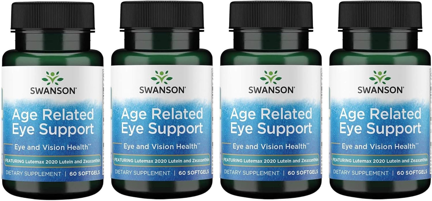 Swanson Lutemax Lutein and Zeaxanthin Eye Support - 60 Softgels (4 Pack)