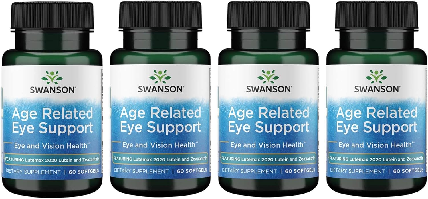 Swanson Lutemax Lutein and Zeaxanthin Eye Support - 60 Softgels (4 Pack)