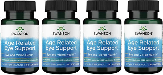 Swanson Lutemax Lutein and Zeaxanthin Eye Support - 60 Softgels (4 Pack)