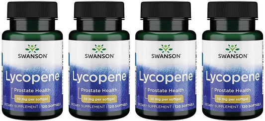 Swanson Lycopene 10 mg Softgels - 120 Count (Pack of 4)