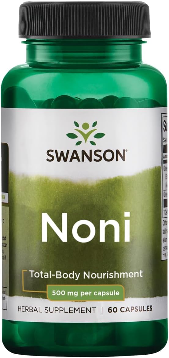 Swanson Noni Supplement 500mg 60 Capsules - Natural Antioxidant and Immune Support