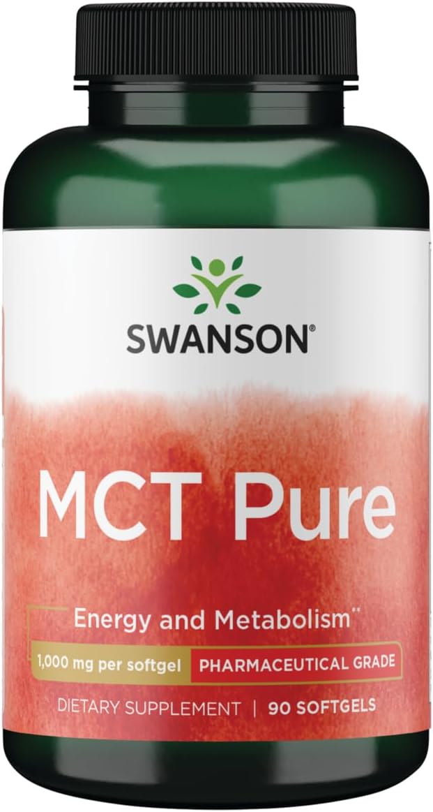 Swanson Pharmaceutical Grade MCT Pure 1000mg Softgels - 90 Count
