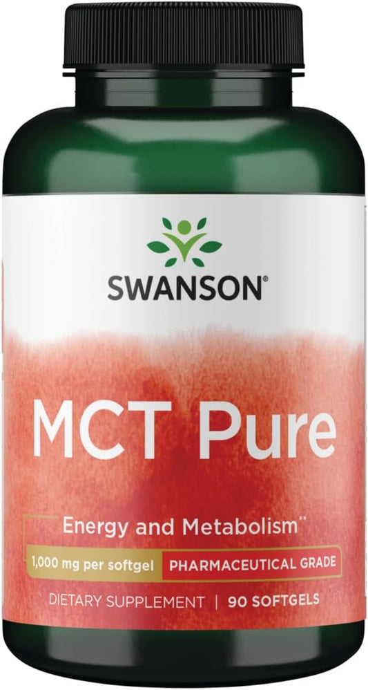 Swanson Pharmaceutical Grade MCT Pure 1000mg Softgels - 90 Count