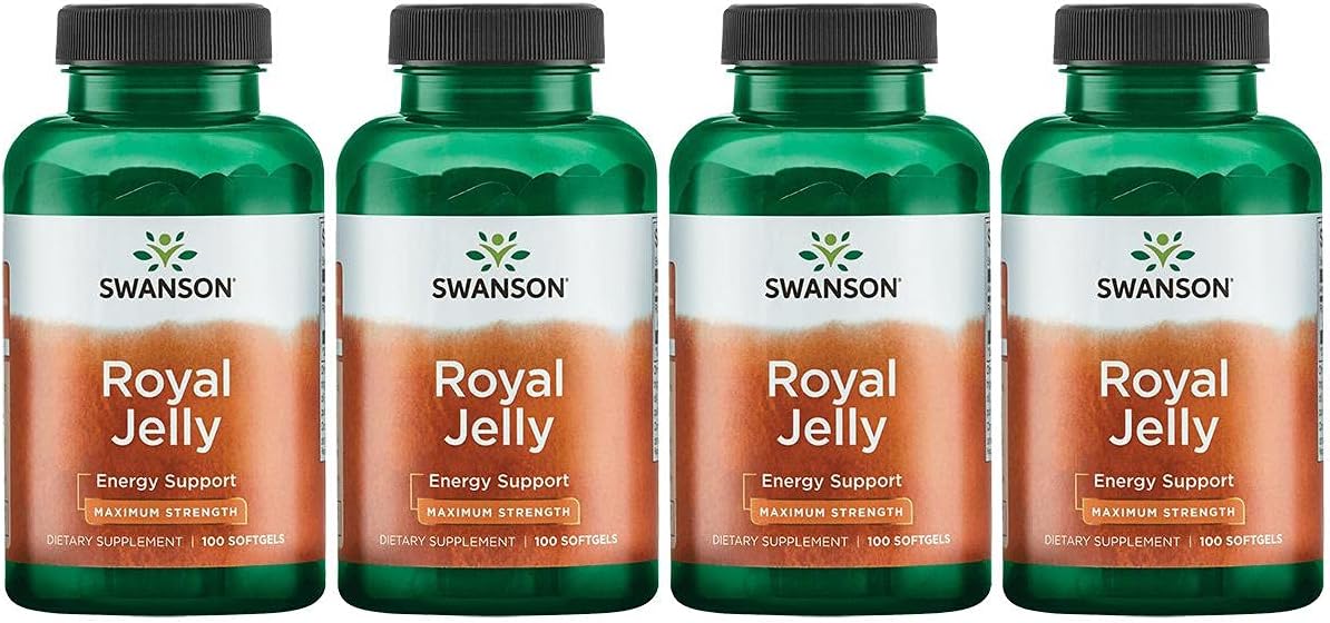 Swanson Premium Brand Royal Jelly Capsules 333.33 mg - 100 Softgels, Pack of 4