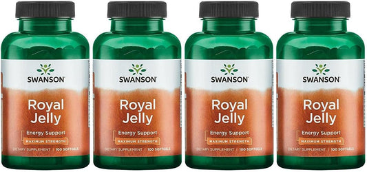 Swanson Premium Brand Royal Jelly Capsules 333.33 mg - 100 Softgels, Pack of 4