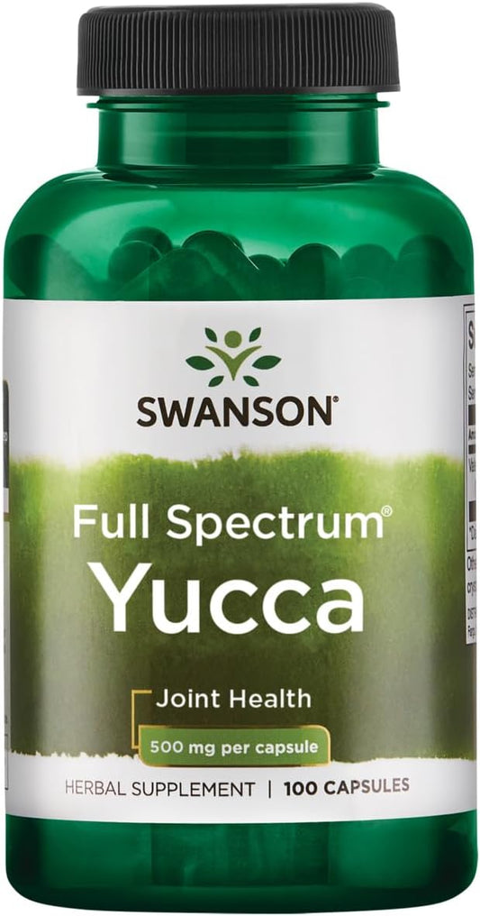 Swanson Premium Full Spectrum Yucca 500mg Capsules - 100 Count