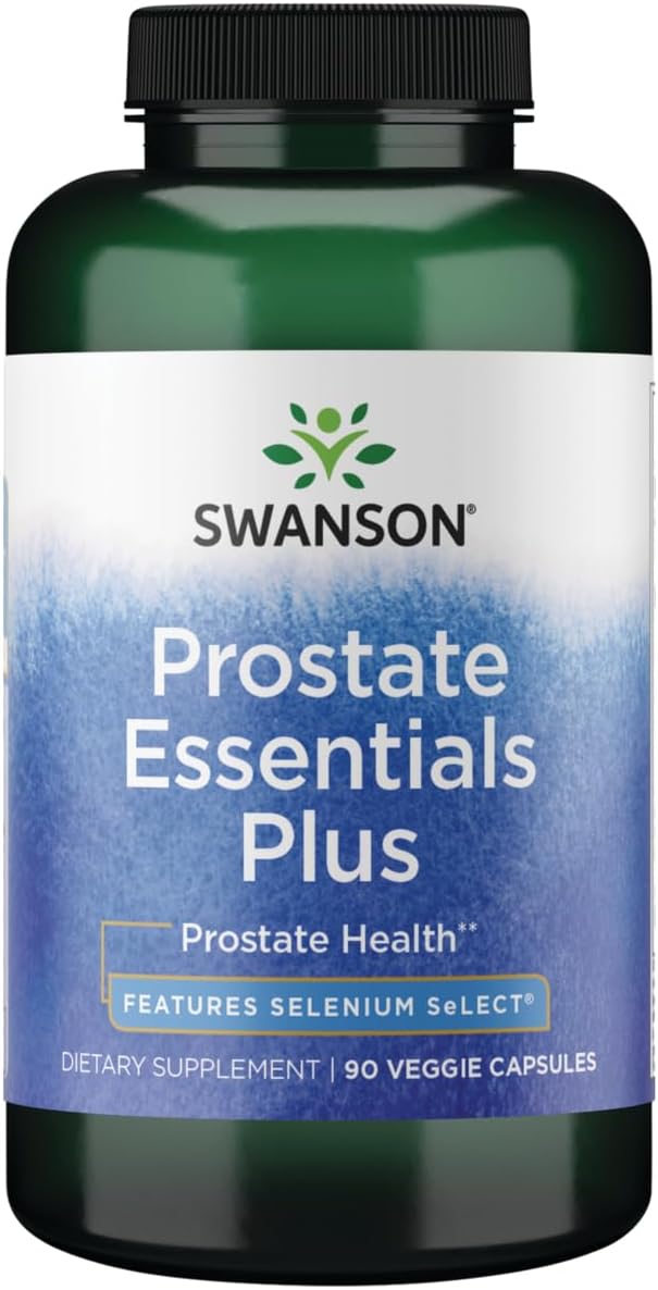 Swanson Prostate Essentials Plus Supplement - 90 Vegetarian Capsules for Prostate Health