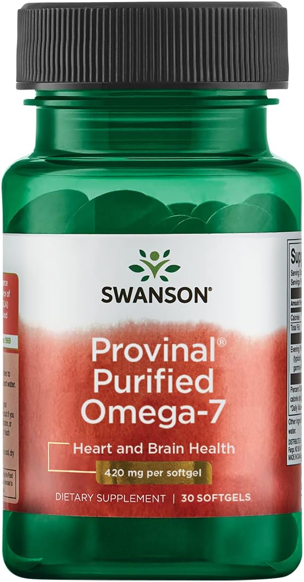 Swanson Provinal Omega-7 Supplement Capsules - 30 Softgels, Purified Formula