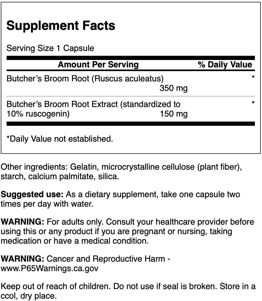 Swanson Standardized Butcher's Broom Extract 150mg 120 Capsules