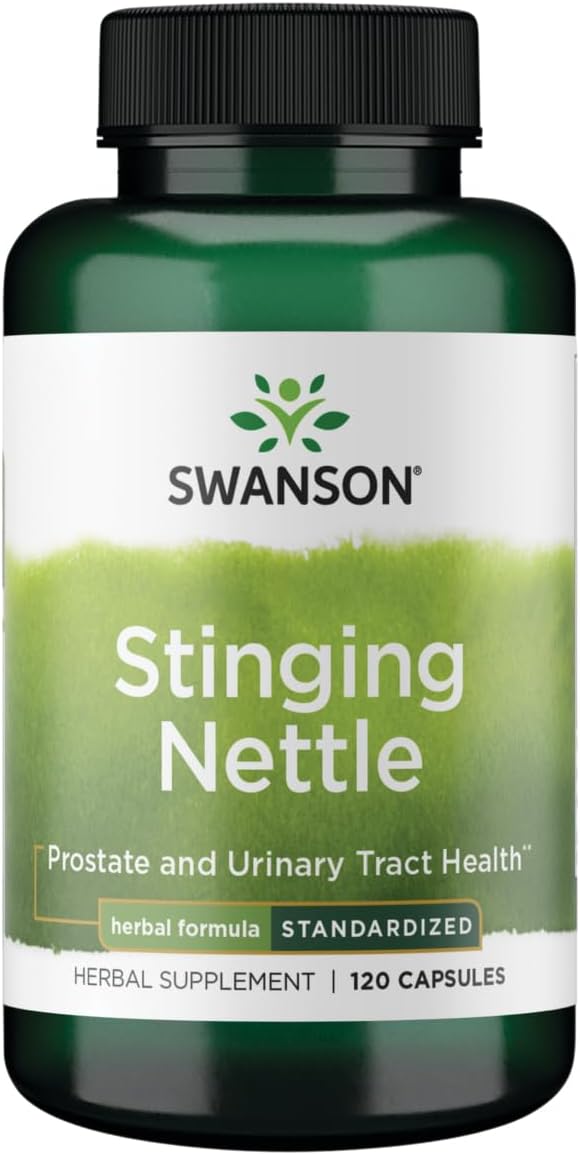 Swanson Stinging Nettles Capsules - Herbal Supplement for Prostate & Urinary Tract Health - Supports Respiratory Health & Fluid Balance - 120 Count