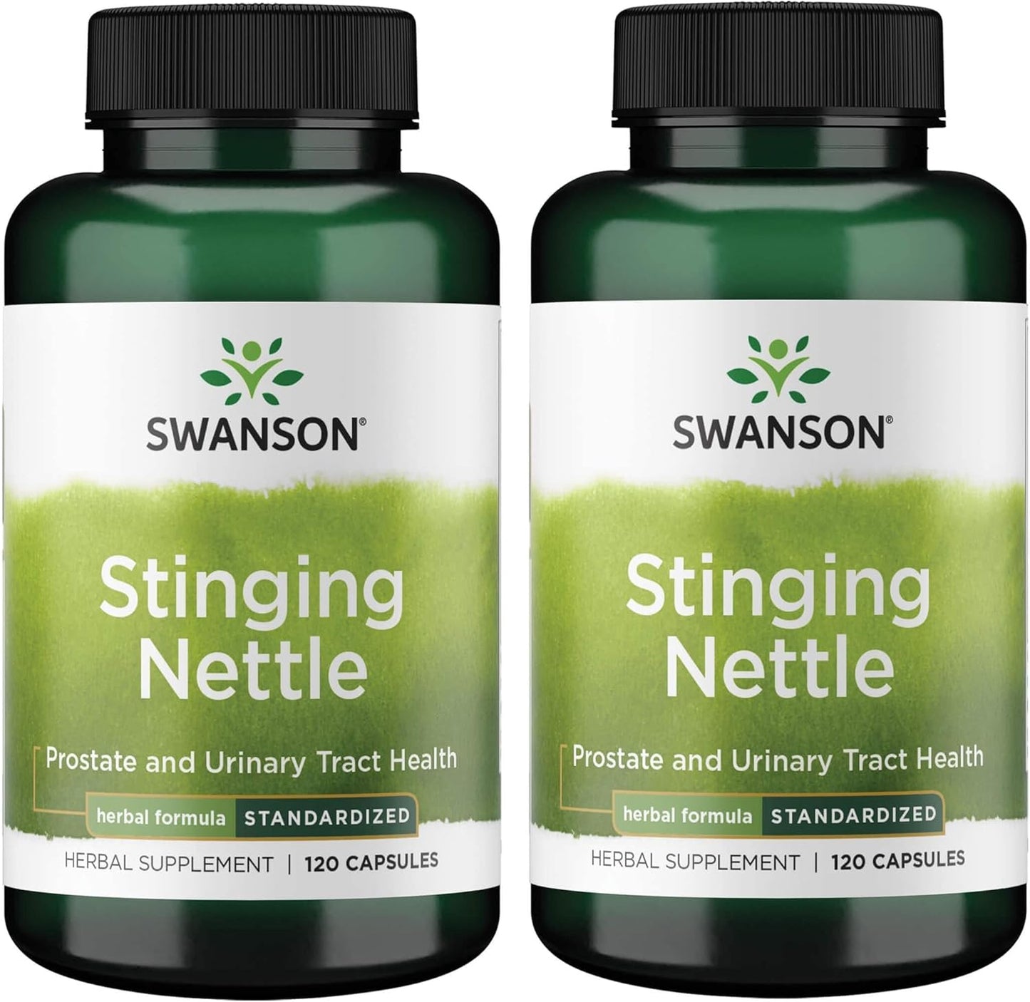 Swanson Stinging Nettles Capsules - Herbal Supplement for Prostate & Urinary Tract Health - Supports Respiratory Health & Fluid Balance - 2 Pack (120 Capsules)