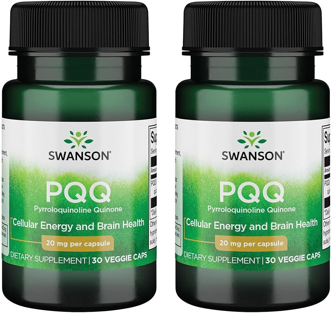 Swanson Ultra PQQ Pyrroloquinoline Quinone 20mg 30 Veg Capsules - Pack of 2