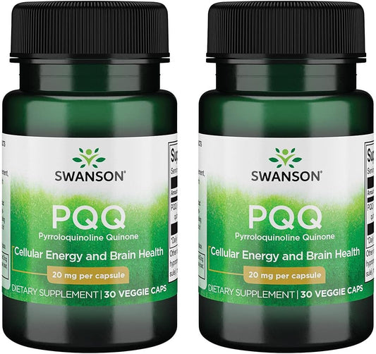 Swanson Ultra PQQ Pyrroloquinoline Quinone 20mg 30 Veg Capsules - Pack of 2