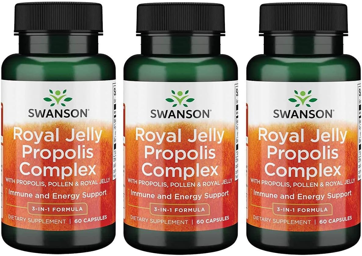 Swanson Ultra Royal Jelly Propolis Complex Capsules - 180 Capsules, 3 Pack