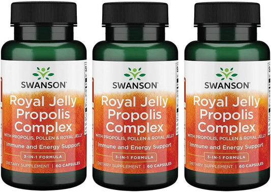 Swanson Ultra Royal Jelly Propolis Complex Capsules - 180 Capsules, 3 Pack