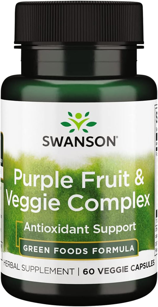 Swanson Whole Food Purple Antioxidants Complex 400mg - 60 Veg Capsules