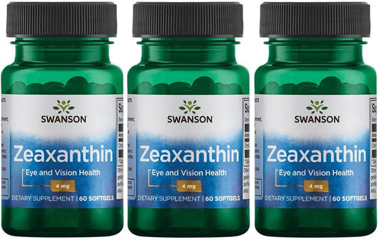 Swanson Zeaxanthin 4mg Softgels - 180 Count (3 Pack)