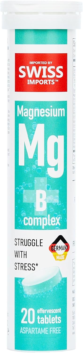 Swiss Imports Magnesium B Complex Effervescent Dietary Supplement - 20 Tablets