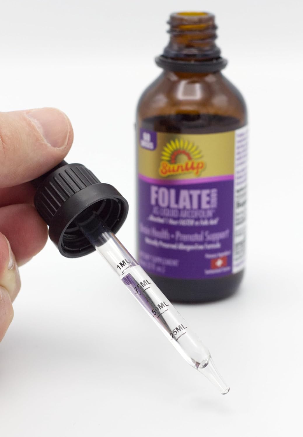 Swiss Source SunUp Liquid Methyl Folate - Natural Prenatal & Brain Health Formula