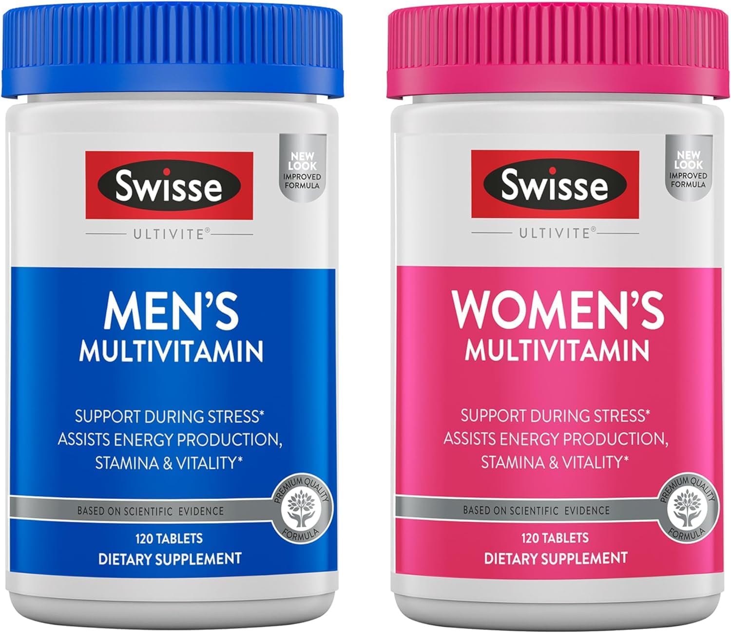 Swisse Daily Multivitamin Bundle for Men & Women | Supports Energy, Stress Relief, Mental Clarity, Immunity, & Heart Health