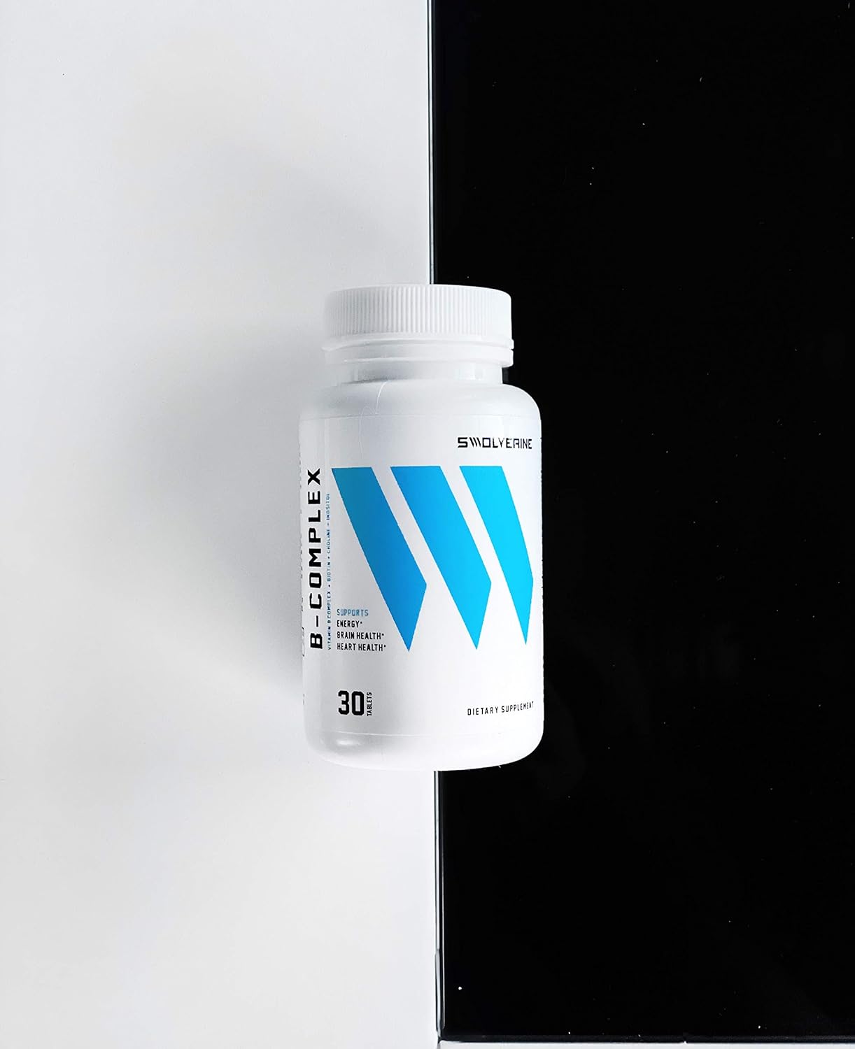 Swolverine B-Vitamin Complex - B12, B1, B2, B3, B5, B6, B7, B9, Folic Acid, Choline, Inositol, Biotin - Stress, Energy, Immune Support (30 Servings)