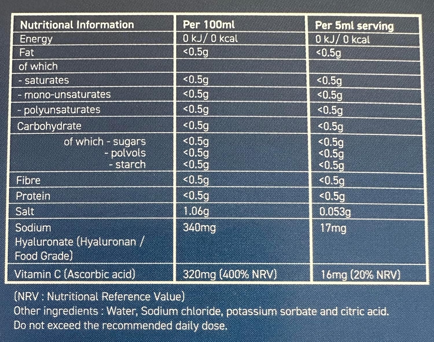 SYNO-VITAL Hyaluronic Acid Sachets 5ml - Pack of 30 - Syno Vital Formula