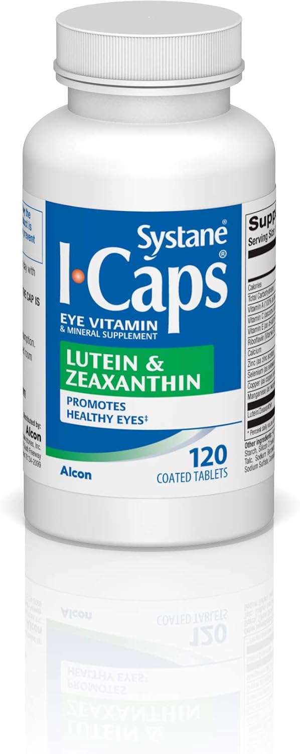 Systane ICaps Lutein & Zeaxanthin Eye Vitamin Supplement, 120 Tablets