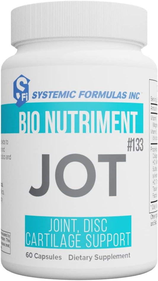 Systemic Formulas JOT - Joint/Disc/Cartilage Support Supplement - 60 Capsules - Bio Nutriment #133 - Promotes Cartilage Integrity, Joint Health, and Lubrication for Comfort and Healthy Joint, Disc, and Cartilage Formation.