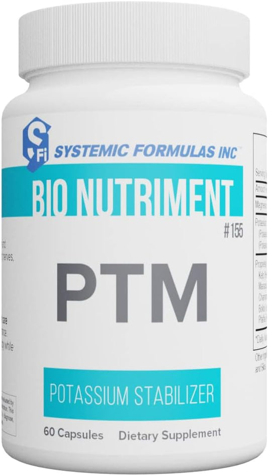 Systemic Formulas PTM Potassium Stabilizer Supplement - 60 Capsules for Balanced Nutrition #155