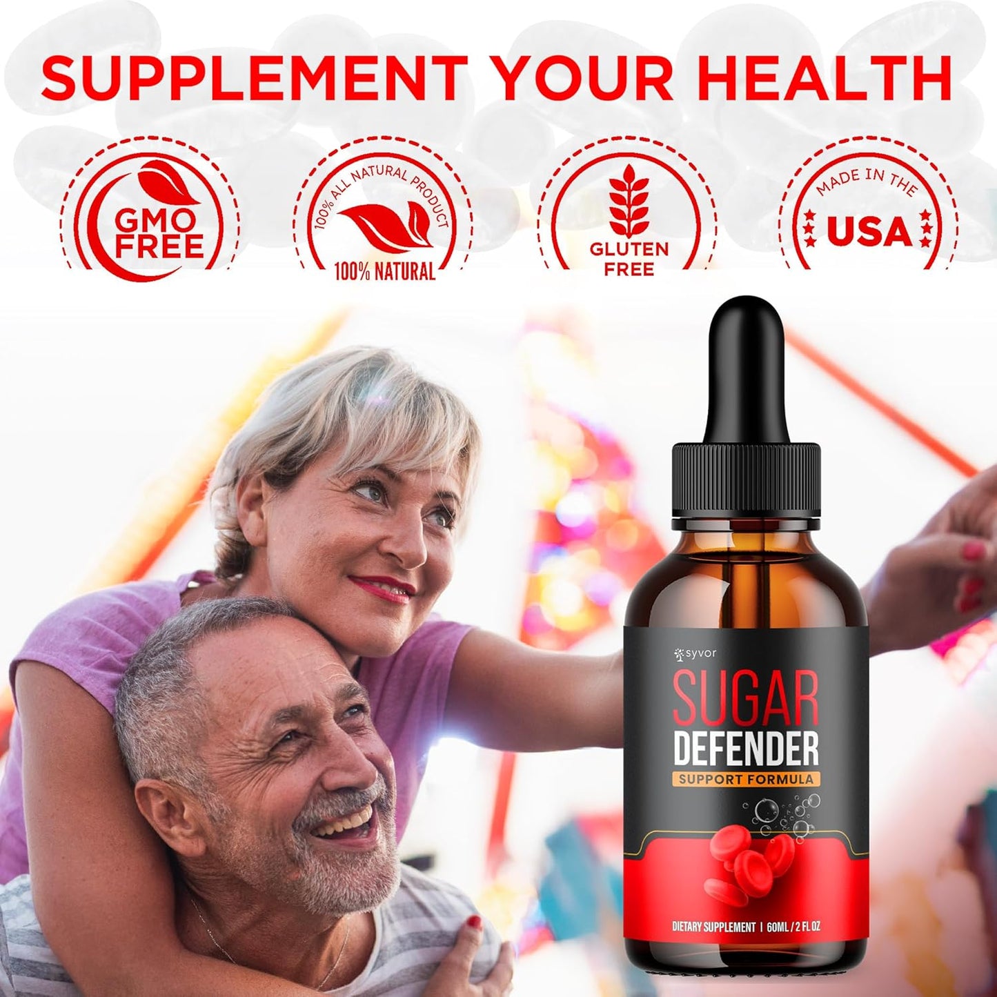 Syvor Sugar Defender Maximum Strength Liquid Drops - Advanced Support Supplement for Health and Wellness (30 Servings)