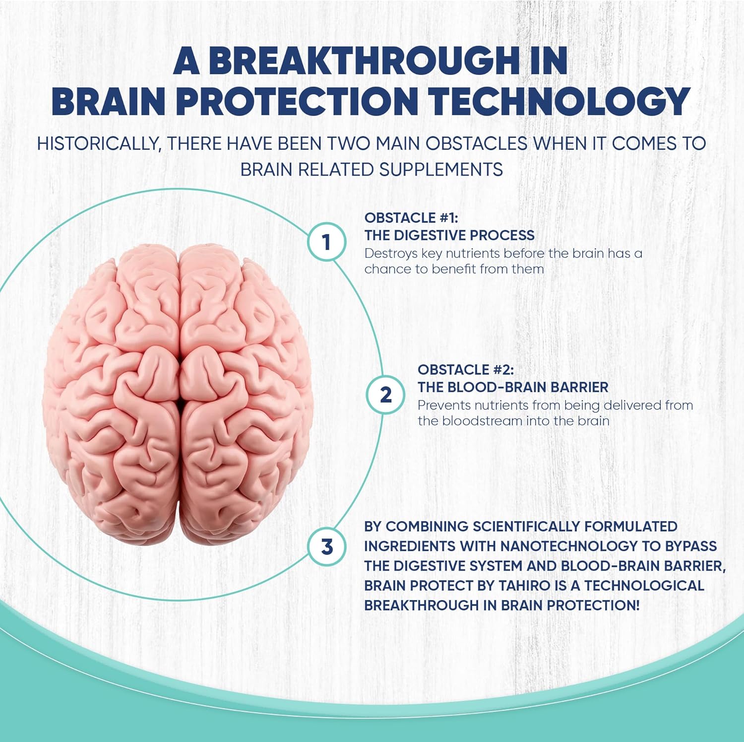 TAHIRO Brain Protect™ Nano Omega 5 Cinnamon Memory Focus Supplement with Antioxidant Pomegranate Seed Oil Softgels