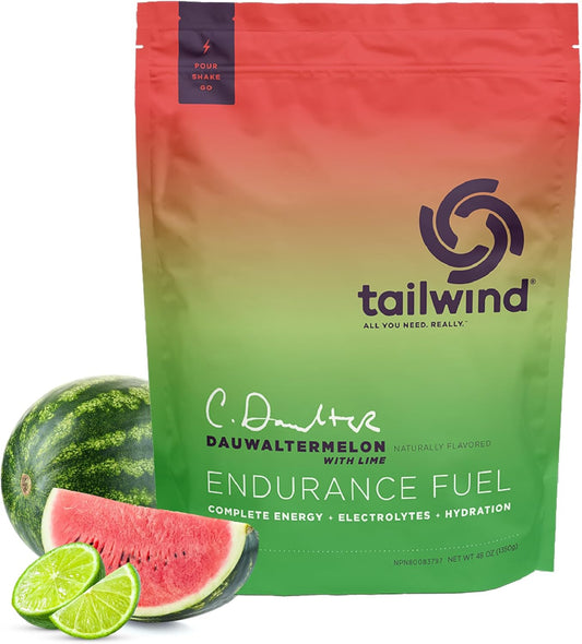 Tailwind Nutrition Endurance Fuel Powder Mix - Vegan, Non-GMO, Electrolyte Sports Drink - Dauwaltermelon Flavor, 50 Servings