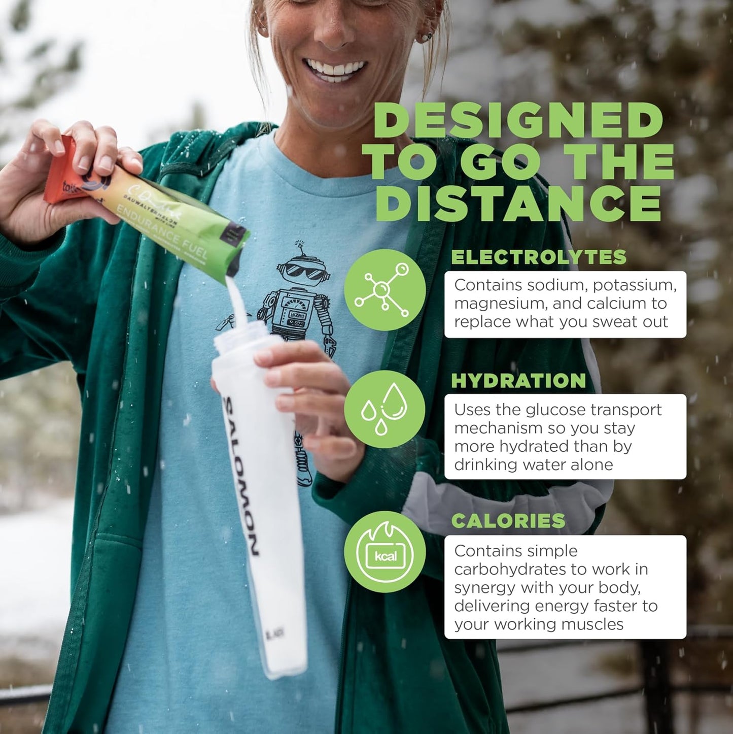 Tailwind Nutrition Endurance Fuel Powder Mix - Vegan, Non-GMO, Electrolyte Sports Drink - Dauwaltermelon Flavor, 50 Servings