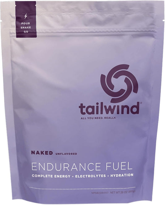 Tailwind Nutrition Endurance Fuel: Vegan Sports Drink Powder Mix with Electrolytes - Non-GMO, Gluten-Free, Dairy-Free, Naked Unflavored, 30 Servings