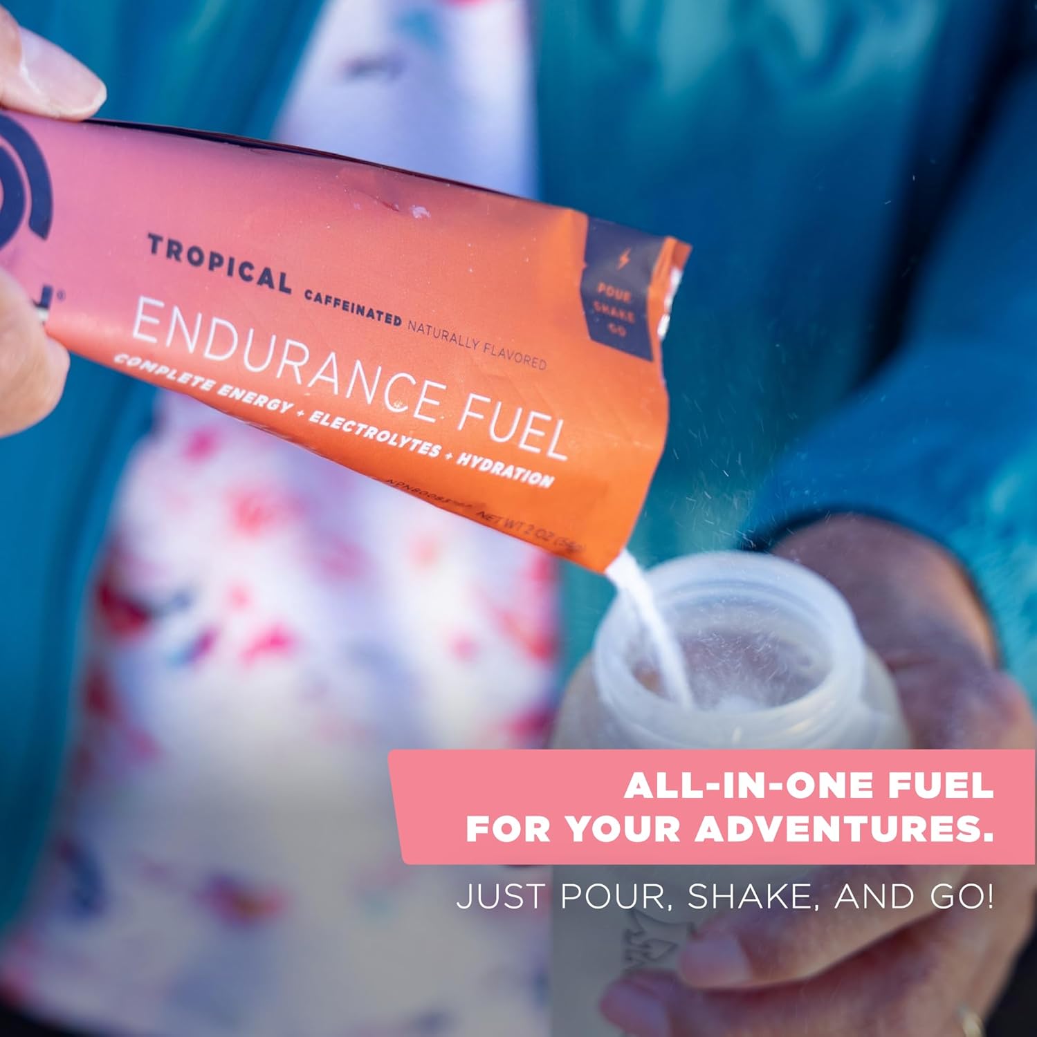 Tailwind Nutrition Tropical Buzz Endurance Fuel: Caffeinated Electrolyte Sports Drink Mix, Gluten-Free & Vegan, 50 Servings