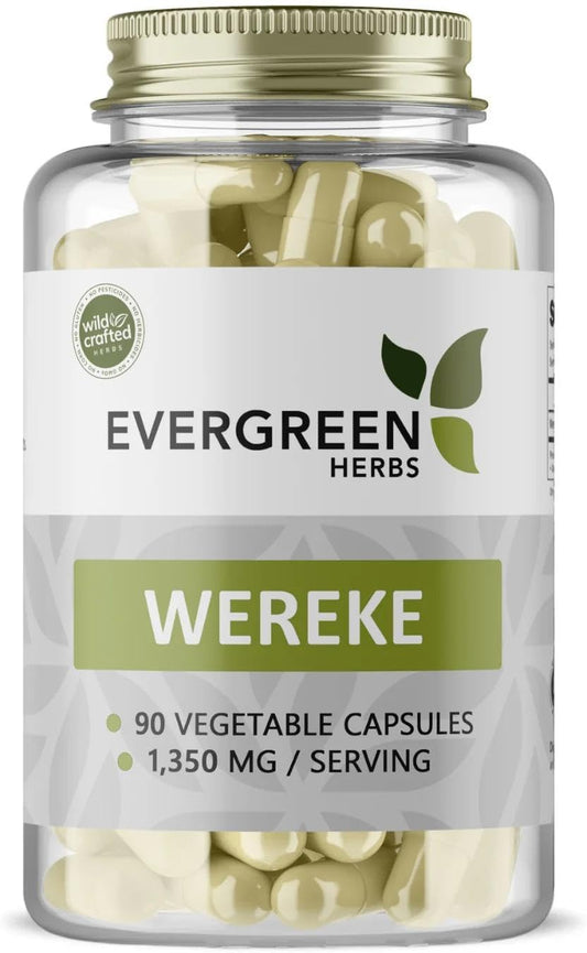 Tamper Proof Evergreen Herbs Wereque (Wereke) Capsules - Ibervillea Sonorae for Freshness - 90 Capsules, 450 mg