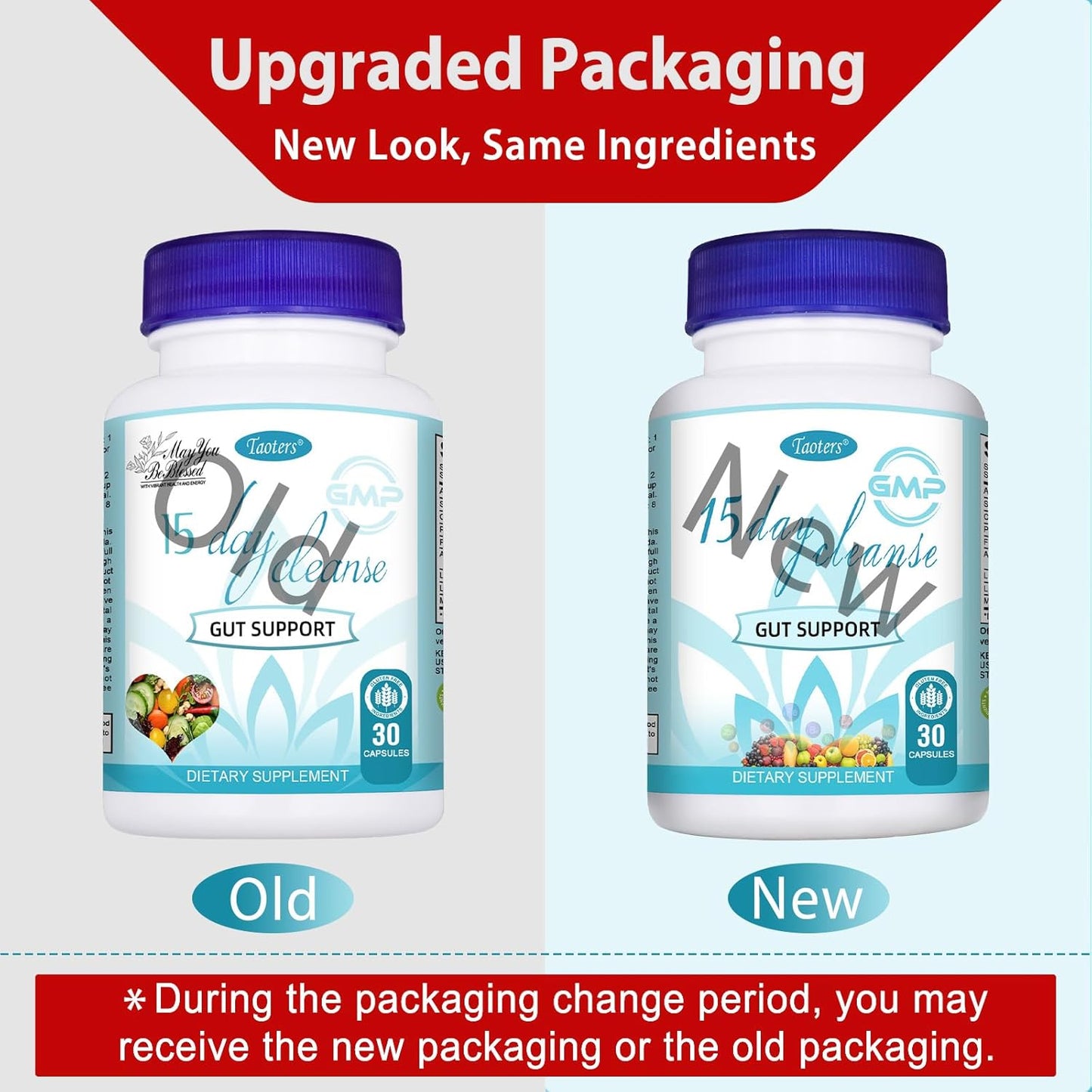 TAOTERS 15 Day Cleanse Colon Broom Detox Supplement for Gut Support with Senna, Cascara Sagrada & Psyllium Husk - 30 Capsules for Men and Women