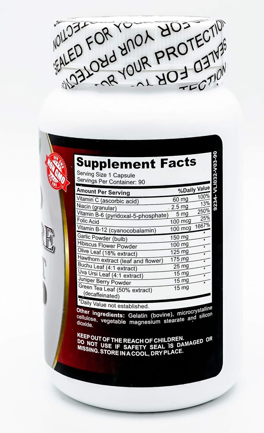 Tarsal Naturals Blood Pressure Support Capsules | Advanced Formula for Healthy Triglycerides | Made in USA | Gluten Free | FDA Registered