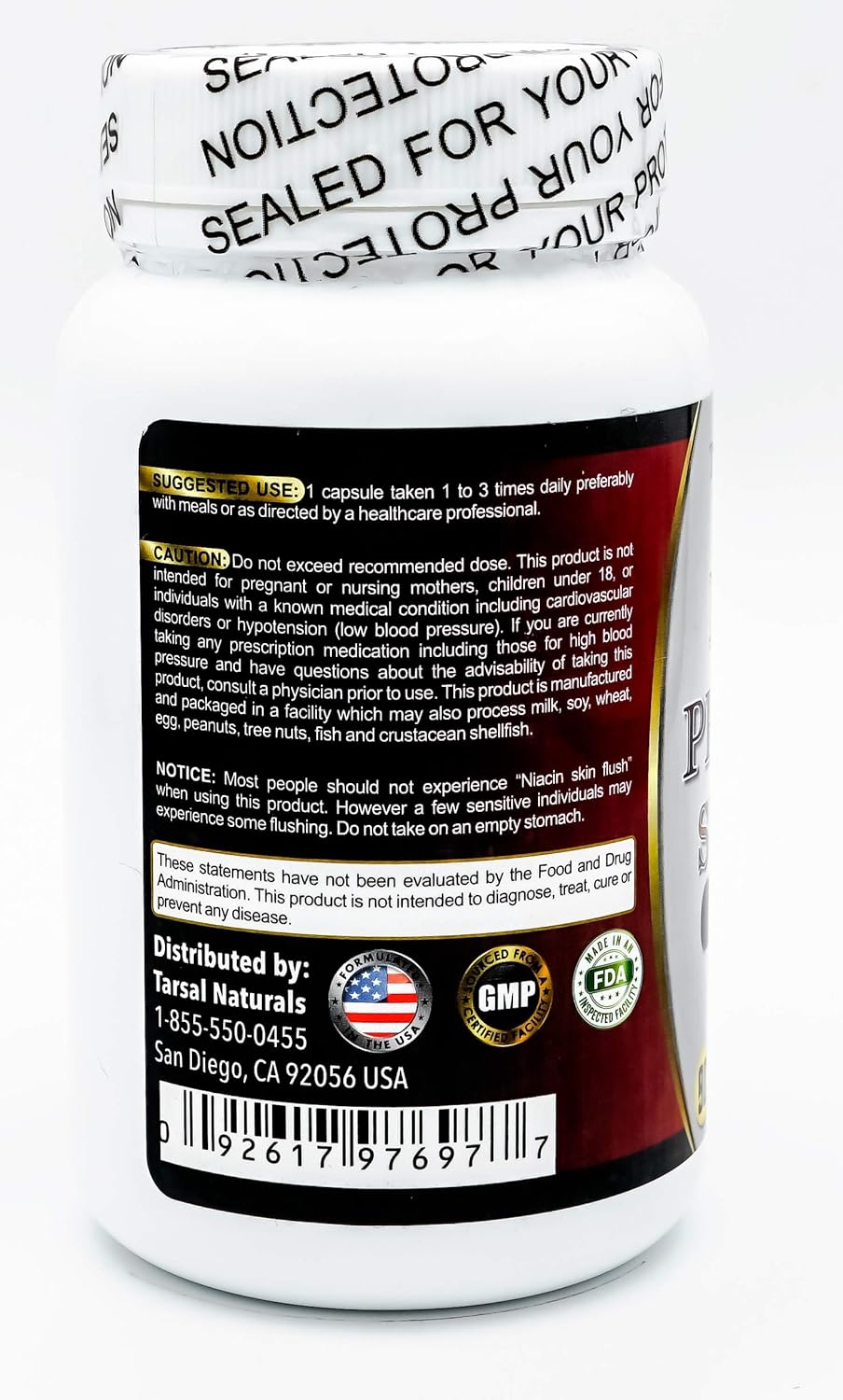 Tarsal Naturals Blood Pressure Support Capsules | Advanced Formula for Healthy Triglycerides | Made in USA | Gluten Free | FDA Registered